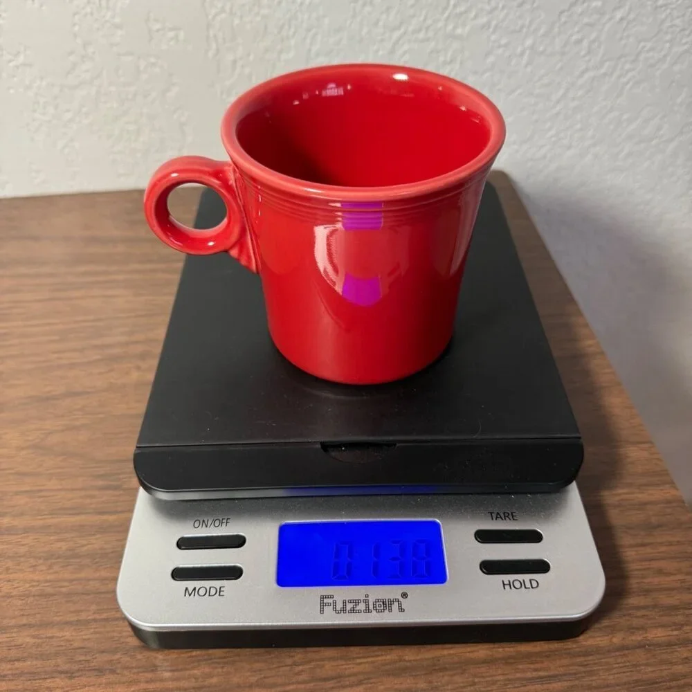 Fiesta Ware Homer Laughlin Red O Handle Coffee Mug Scarlet Red Made in the USA